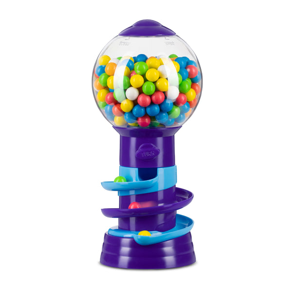 10 Inch Spiral Gumball Machine filled with colorful gumballs