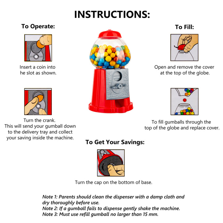 Instruction manual for the gummi bear gumball machine
